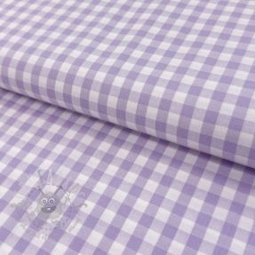 Cotton fabric Check lilac