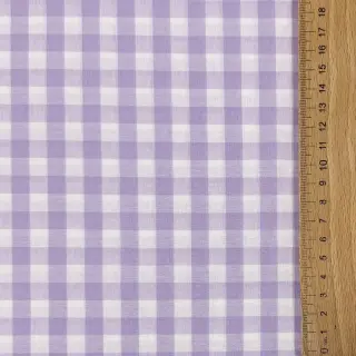 Cotton fabric Check lilac
