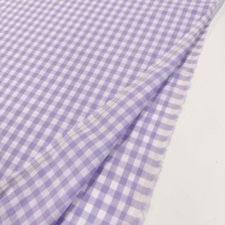 Cotton fabric Check lilac
