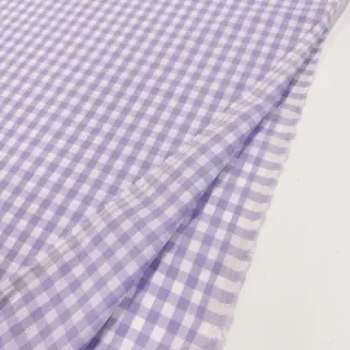 Cotton fabric Check lilac