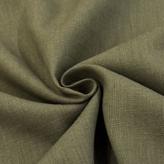 Linen enzyme washed dark moss green