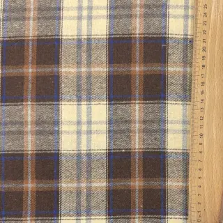 Cotton fabric YARN DYED CHECK BRUSHED brown