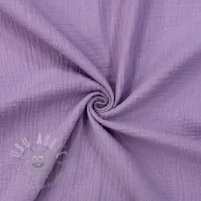 Double gauze/muslin dark lilac