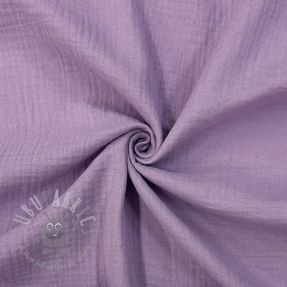 Double gauze/muslin dark lilac ORGANIC