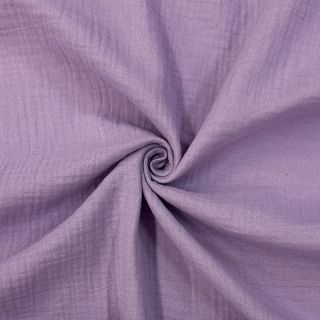 Double gauze/muslin dark lilac ORGANIC